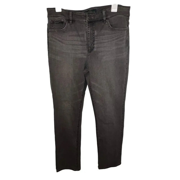 Lauren Ralph Lauren Jean Co. Sz.12 Gray acid wash 5-pocket straight leg denim￼ - Picture 1 of 11